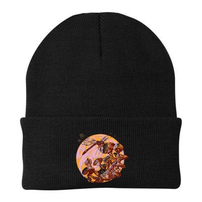 Dragonfly And Mushrooms Cottage Core Beanie