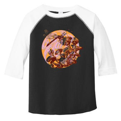 Dragonfly And Mushrooms Cottage Core Toddler Fine Jersey T-Shirt