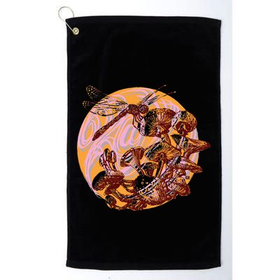 Dragonfly And Mushrooms Cottage Core Golf Towel