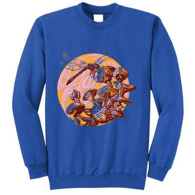 Dragonfly And Mushrooms Cottage Core Sweatshirt