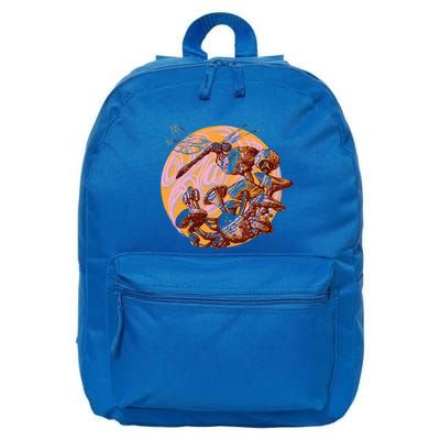 Dragonfly And Mushrooms Cottage Core 16 in Basic Backpack