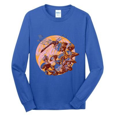 Dragonfly And Mushrooms Cottage Core Tall Long Sleeve T-Shirt