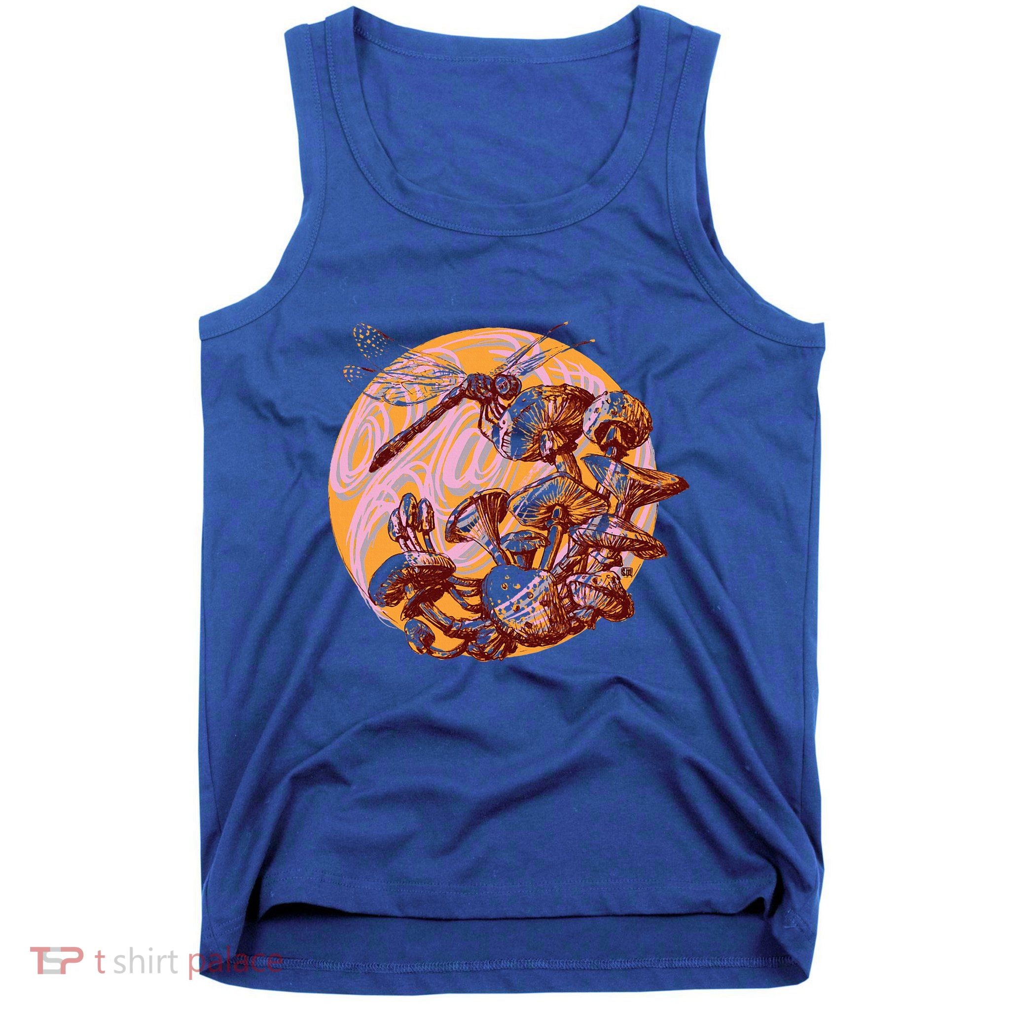 Dragonfly And Mushrooms Cottage Core Tank Top