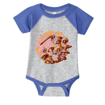 Dragonfly And Mushrooms Cottage Core Infant Baby Jersey Bodysuit