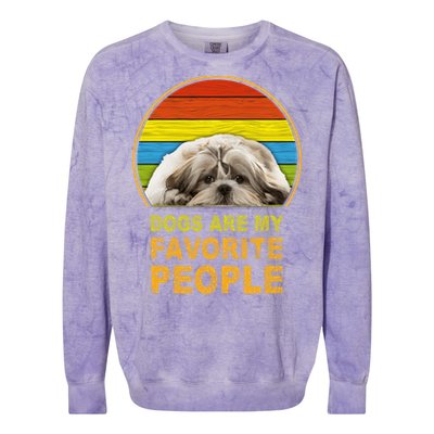 Dogs Are My Favorite People Gift Colorblast Crewneck Sweatshirt