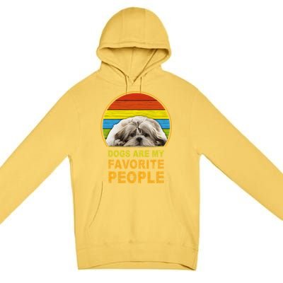 Dogs Are My Favorite People Gift Premium Pullover Hoodie