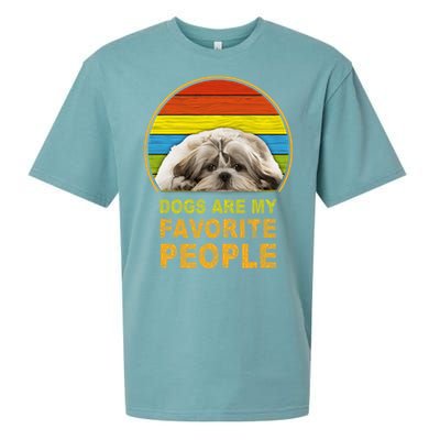 Dogs Are My Favorite People Gift Sueded Cloud Jersey T-Shirt