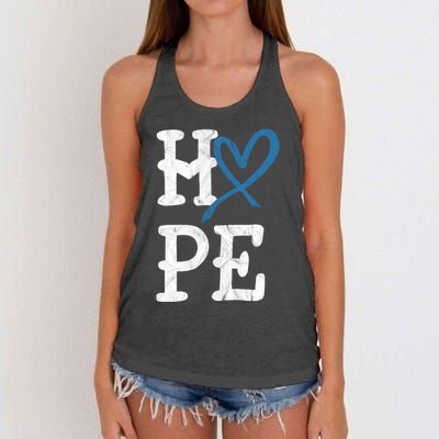 Diabetes Awareness Month Hope Vintage T1 T2 Cute Gift Women's Knotted Racerback Tank