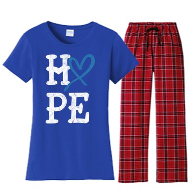 Diabetes Awareness Month Hope Vintage T1 T2 Cute Gift Women's Flannel Pajama Set