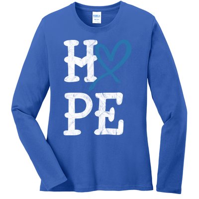 Diabetes Awareness Month Hope Vintage T1 T2 Cute Gift Ladies Long Sleeve Shirt