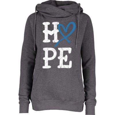 Diabetes Awareness Month Hope Vintage T1 T2 Cute Gift Womens Funnel Neck Pullover Hood