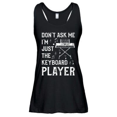 Don't Ask Me I'm Just The Keyboard Player quote Ladies Essential Flowy Tank