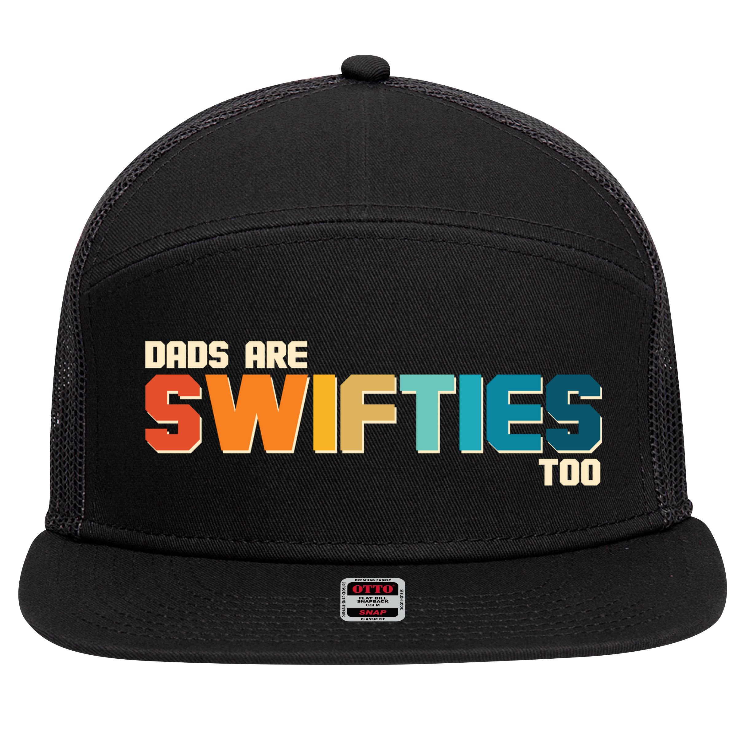 Dads Are Music Fans Too 7 Panel Mesh Trucker Snapback Hat