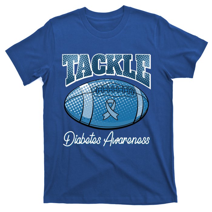 Diabetes Awareness Month Tackle Football Retro T1 T2 Gift T-Shirt