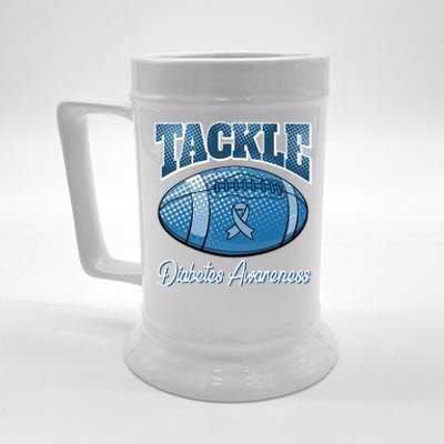 Diabetes Awareness Month Tackle Football Retro T1 T2 Gift Beer Stein