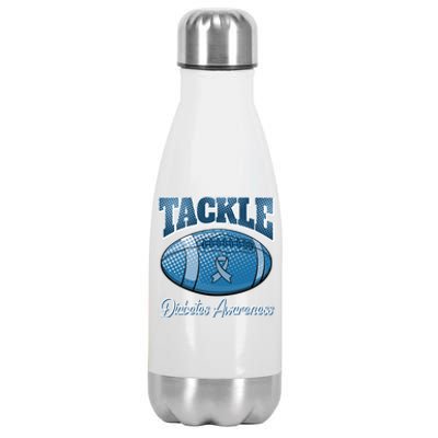 Diabetes Awareness Month Tackle Football Retro T1 T2 Gift Stainless Steel Insulated Water Bottle