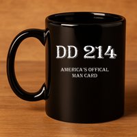 Dd214 AmericaS Man Card 11oz C Handle Ceramic Mug