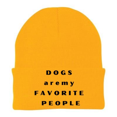 Dogs Are My Favorite People Gift Knit Cap Winter Beanie