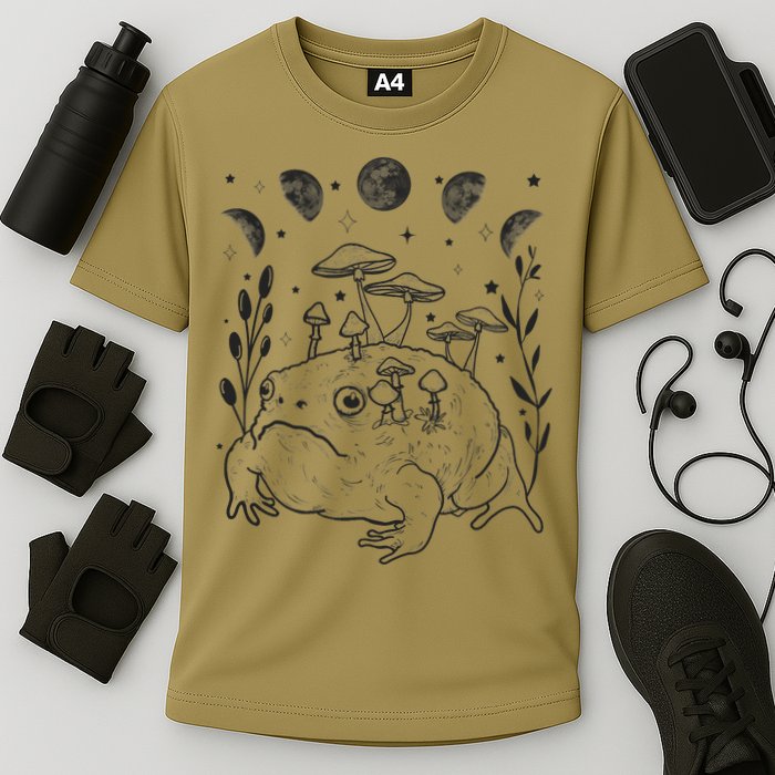 Dark Academia Moon Witchy Goblincore Aesthetic Frog Performance Shirt