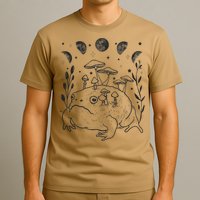 Dark Academia Moon Witchy Goblincore Aesthetic Frog T-Shirt