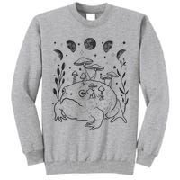 Dark Academia Moon Witchy Goblincore Aesthetic Frog Tall Sweatshirt