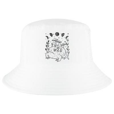 Dark Academia Moon Witchy Goblincore Aesthetic Frog Cool Comfort Performance Bucket Hat