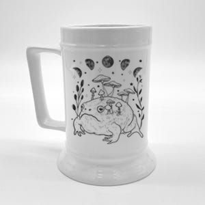 Dark Academia Moon Witchy Goblincore Aesthetic Frog Beer Stein