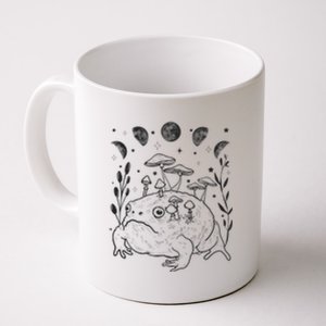 Dark Academia Moon Witchy Goblincore Aesthetic Frog Coffee Mug