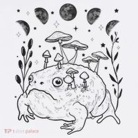 Dark Academia Moon Witchy Goblincore Aesthetic Frog Poster
