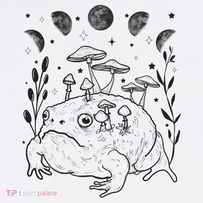 Dark Academia Moon Witchy Goblincore Aesthetic Frog Baby Bodysuit