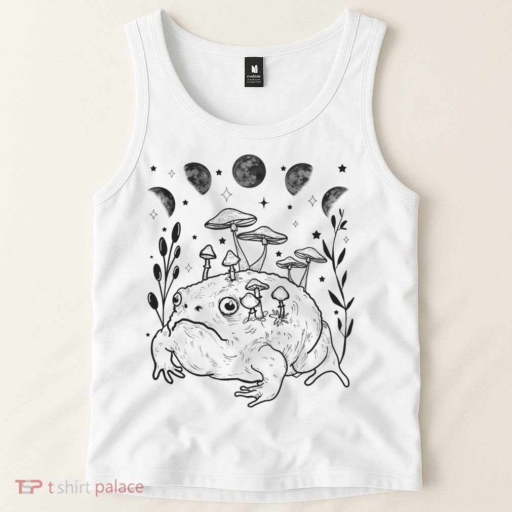 Dark Academia Moon Witchy Goblincore Aesthetic Frog Tank Top