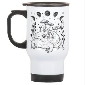 Dark Academia Moon Witchy Goblincore Aesthetic Frog Stainless Steel Travel Mug