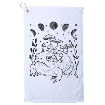 Dark Academia Moon Witchy Goblincore Aesthetic Frog Golf Towel