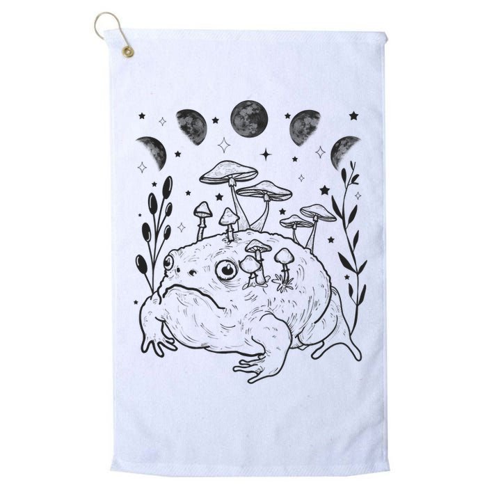 Dark Academia Moon Witchy Goblincore Aesthetic Frog Golf Towel