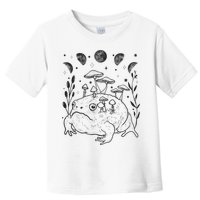 Dark Academia Moon Witchy Goblincore Aesthetic Frog Toddler T-Shirt
