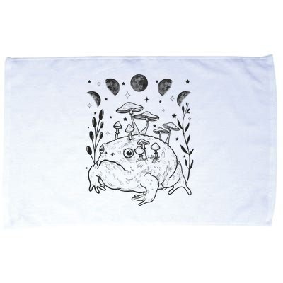 Dark Academia Moon Witchy Goblincore Aesthetic Frog Microfiber Hand Towel