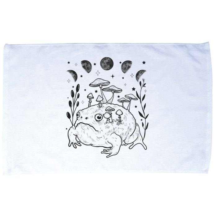 Dark Academia Moon Witchy Goblincore Aesthetic Frog Microfiber Hand Towel