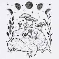 Dark Academia Moon Witchy Goblincore Aesthetic Frog Visor