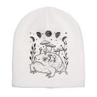 Dark Academia Moon Witchy Goblincore Aesthetic Frog Short Acrylic Beanie