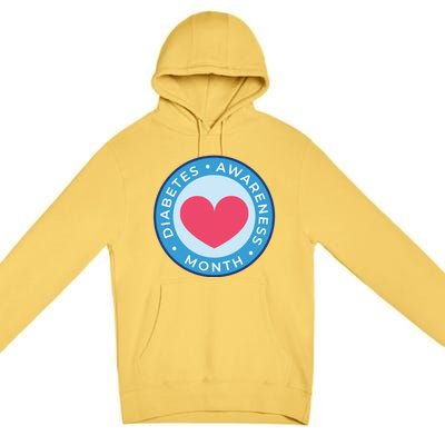 Diabetes Awareness Month Great Gift Heart Gift Premium Pullover Hoodie