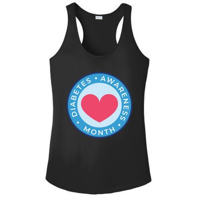 Diabetes Awareness Month Great Gift Heart Gift Ladies PosiCharge Competitor Racerback Tank