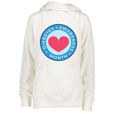 Diabetes Awareness Month Great Gift Heart Gift Womens Funnel Neck Pullover Hood