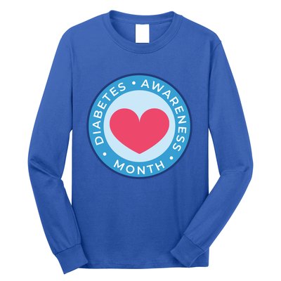 Diabetes Awareness Month Great Gift Heart Gift Long Sleeve Shirt