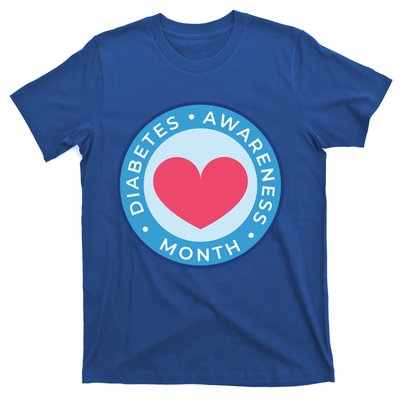 Diabetes Awareness Month Great Gift Heart Gift T-Shirt