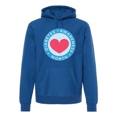 Diabetes Awareness Month Great Gift Heart Gift Premium Hoodie