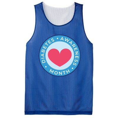 Diabetes Awareness Month Great Gift Heart Gift Mesh Reversible Basketball Jersey Tank