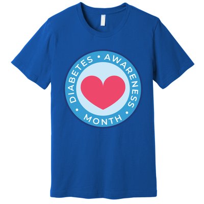 Diabetes Awareness Month Great Gift Heart Gift Premium T-Shirt