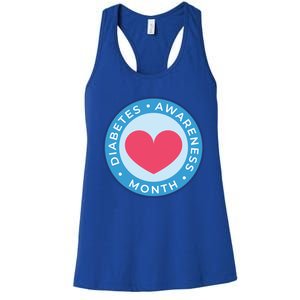 Diabetes Awareness Month Great Gift Heart Gift Women's Racerback Tank