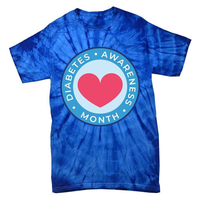 Diabetes Awareness Month Great Gift Heart Gift Tie-Dye T-Shirt