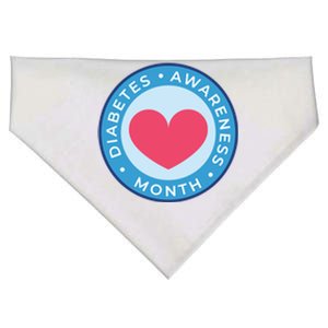 Diabetes Awareness Month Great Gift Heart Gift USA-Made Doggie Bandana